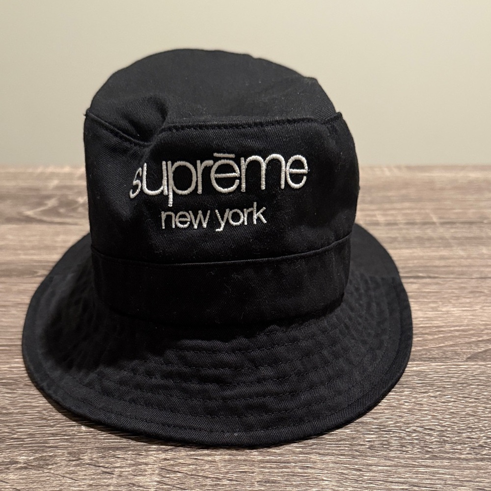 Supreme Black and White Bucket Hat…..